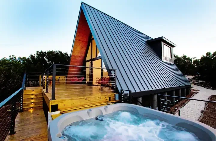 Modern Aframe Tucked in Nature