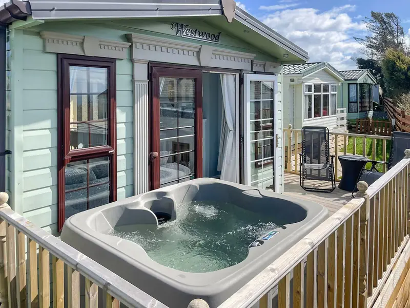 Cabin near Luce Bay with Hot Tub