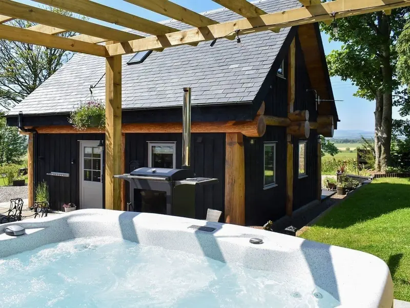 Log Cabin Experience built with Scottish Douglas fir trees